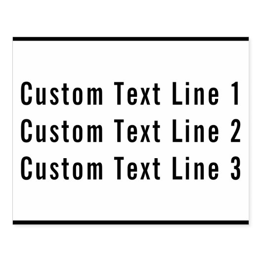 伝統的なカスタムビジネス 3行のセリフテキスト ラバースタンプ (インプリント)