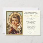 伝統的なカトリックのイエス　初めての聖体拝領 招待状 (正面)