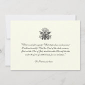 伝統的なカトリックのイエス　初めての聖体拝領 招待状 (裏面)