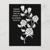 伝統的なカトリックのラテン語レクイエム 大人向け塗り絵 ポストカード (正面)