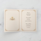 伝統的なカトリックの結婚式の招待状 カード (内部)