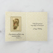 伝統的なカトリックの誕生日イエス カード (内部)