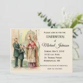 伝統的なカトリック少年の確認式確認 招待状 (スタンド正面)
