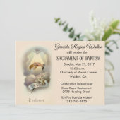 伝統的なカトリック幼児洗礼招待状 招待状 (スタンド正面)