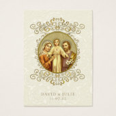 伝統的なカトリック式結婚式の聖なるカード (正面)