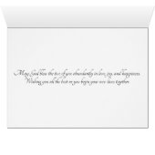 伝統的なカトリック教のキリスト教の結婚式の招待状 (内部横(下))