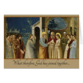 伝統的なカトリック教のキリスト教の結婚式の招待状 (正面横)