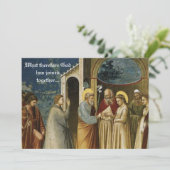 伝統的なカトリック教のキリスト教の結婚式招待状 招待状 (スタンド正面)