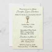 伝統的なカトリック教のヴィンテージの聖餐の招待状 招待状 (裏面)