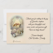 伝統的なカトリック教の幼児洗礼の招待状 招待状 (正面)