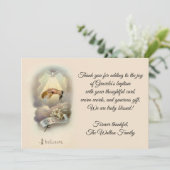 伝統的なカトリック教の幼児洗礼の招待状 招待状 (スタンド正面)