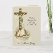 伝統的なカトリック教の悔やみや弔慰の多くの提供の十字 カード (正面)