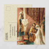 伝統的なカトリック教式 結婚式のご案内 案内ポストカード (正面/裏面)