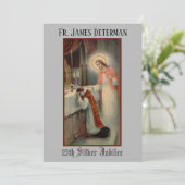 伝統的なカトリック神父の周年記念招待状 招待状 (スタンド正面)