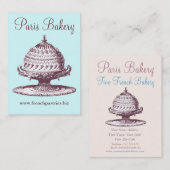 伝統的なカフェ/喫茶店/ベーカリーのヴィンテージ 名刺 (正面/裏面)