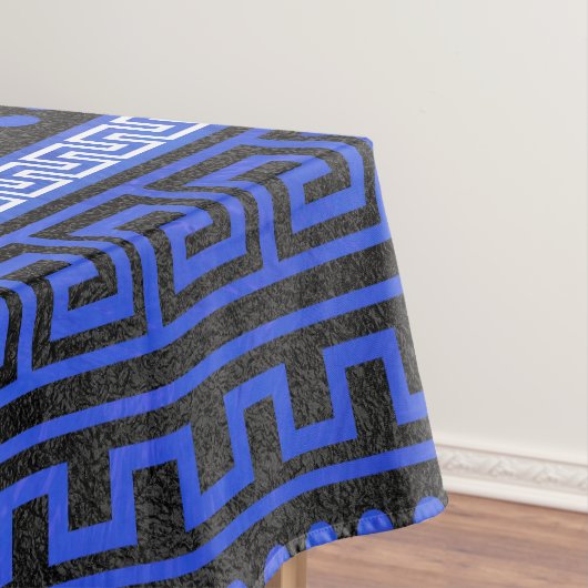 伝統的なギリシャの雷文パターン テーブルクロス (インサイチュ)