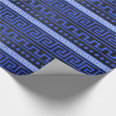 伝統的なギリシャの雷文パターン ラッピングペーパー (角)