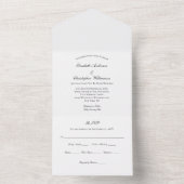 伝統的なクラシックウェディングオールインワン招待状 オールインワン招待状 (内側)