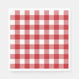 伝統的なクリスマスお祝いパターンタータンチェック スタンダードランチョンナプキン