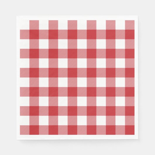 伝統的なクリスマスお祝いパターンタータンチェック スタンダードランチョンナプキン (正面)