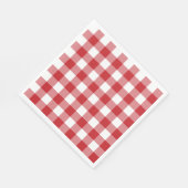 伝統的なクリスマスお祝いパターンタータンチェック スタンダードランチョンナプキン (角)