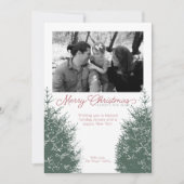 伝統的なクリスマスと新年のホリデーカード シーズンカード (正面)