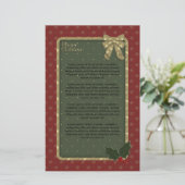 伝統的なクリスマスのデザイン 便箋 (スタンド正面)