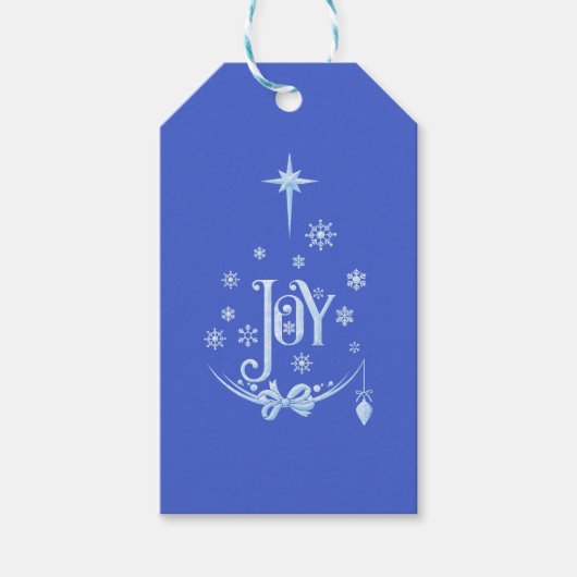 伝統的なクリスマスの心からの喜びの気持ち ギフトタグ (正面)