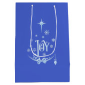 伝統的なクリスマスの心からの喜びの気持ち ミディアムペーパーバッグ (裏面)