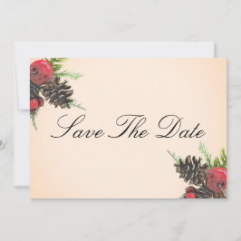 伝統的なクリスマスのSave the date セーブザデート