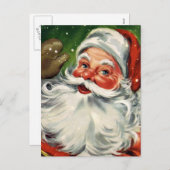 "伝統的なクリスマスサンタ" シーズンポストカード (正面/裏面)