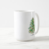 伝統的なクリスマスツリーマグ コーヒーマグカップ (正面右)