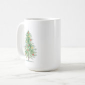 伝統的なクリスマスツリーマグ コーヒーマグカップ (正面左)