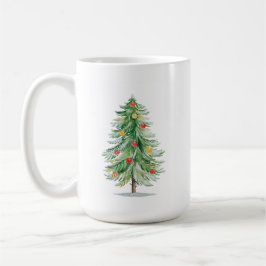 伝統的なクリスマスツリーマグ コーヒーマグカップ