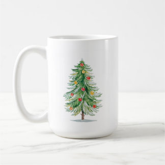伝統的なクリスマスツリーマグ コーヒーマグカップ