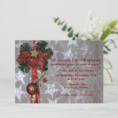 伝統的なクリスマスディスプレイ Dinner 招待状 (スタンド正面)