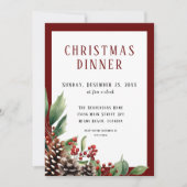 伝統的なクリスマスディナー 招待状 (正面)