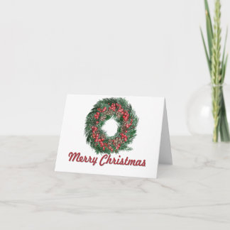 伝統的なクリスマスリースのイラスト 写真なし カード