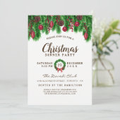 伝統的なクリスマス パーティーの招待状 招待状 (スタンド正面)