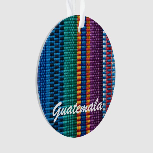 伝統的なグアテマラの生地の織り方のカスタムの文字 オーナメント (正面)