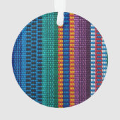 伝統的なグアテマラの生地の織り方のカスタムの文字 オーナメント (裏面)