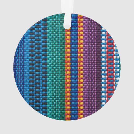 伝統的なグアテマラの生地の織り方のカスタムの文字 オーナメント (裏面)