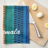伝統的なグアテマラの生地の織り方のカスタムの文字 キッチンタオル (四つ折り)