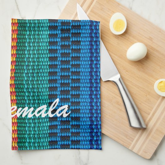 伝統的なグアテマラの生地の織り方のカスタムの文字 キッチンタオル (四つ折り)