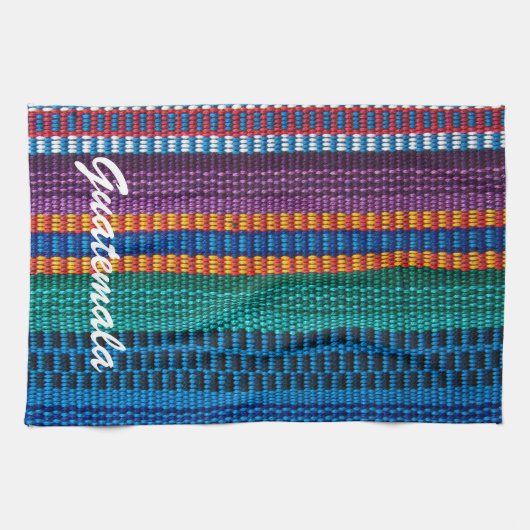 伝統的なグアテマラの生地の織り方のカスタムの文字 キッチンタオル (横)