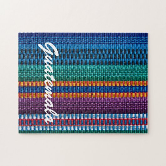 伝統的なグアテマラの生地の織り方のカスタムの文字 ジグソーパズル (横)