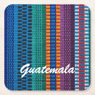 伝統的なグアテマラの生地の織り方のカスタムの文字 スクエアペーパーコースター
