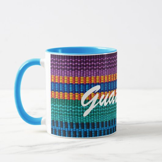 伝統的なグアテマラの生地の織り方のカスタムの文字 マグカップ (左)