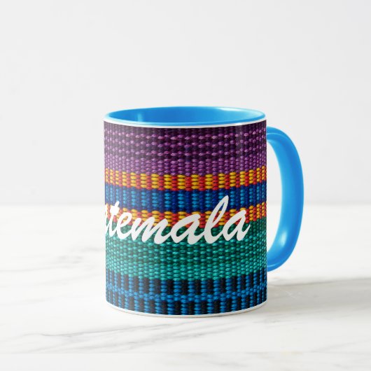 伝統的なグアテマラの生地の織り方のカスタムの文字 マグカップ (正面右)