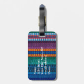 伝統的なグアテマラの生地の織り方のカスタムの文字 ラゲッジタグ (裏面縦)